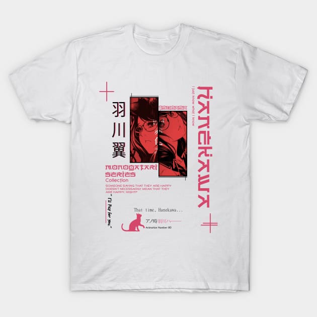 Hanekawa Tsubasa Bakemonogatari T-Shirt by ijunk